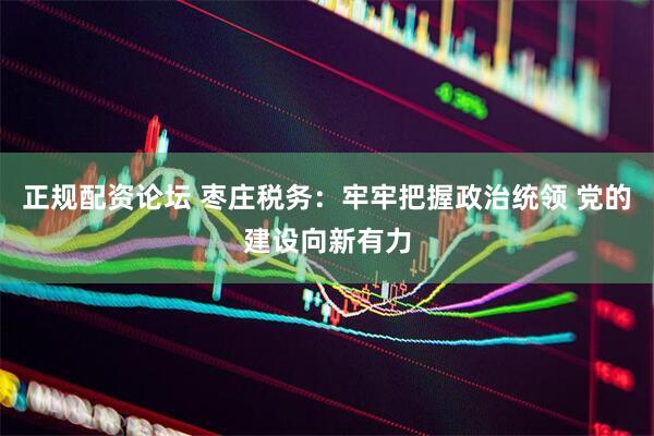 正规配资论坛 枣庄税务：牢牢把握政治统领 党的建设向新有力